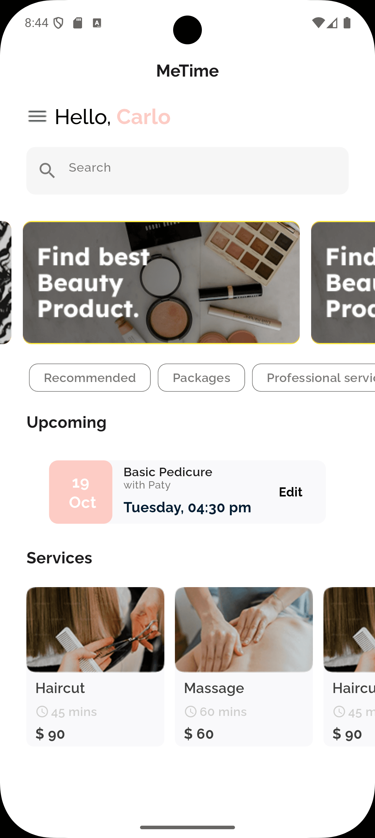 Flutter Beauty App (UI)